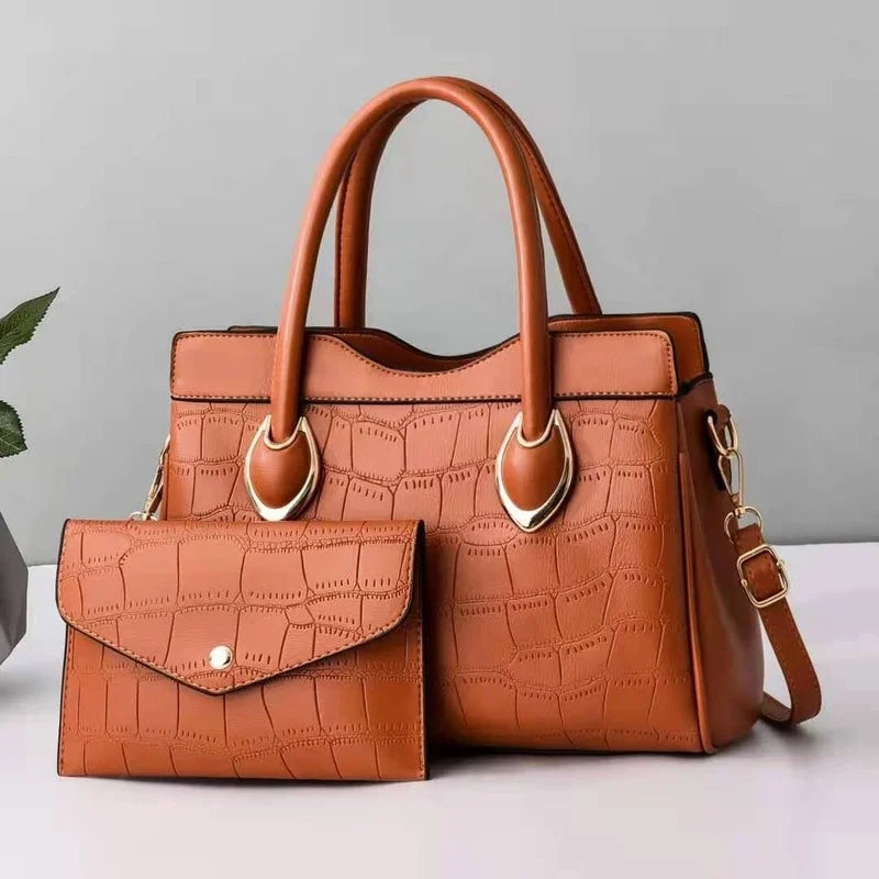 Summer Stone Pattern Handbag All-match Large Capacity One-shoulder Women