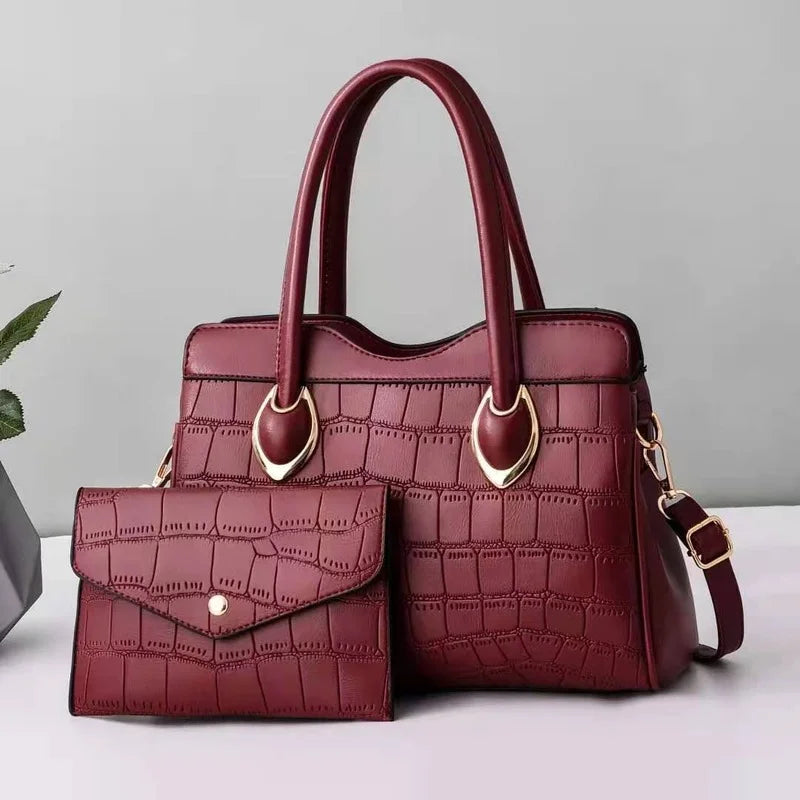 Summer Stone Pattern Handbag All-match Large Capacity One-shoulder Women