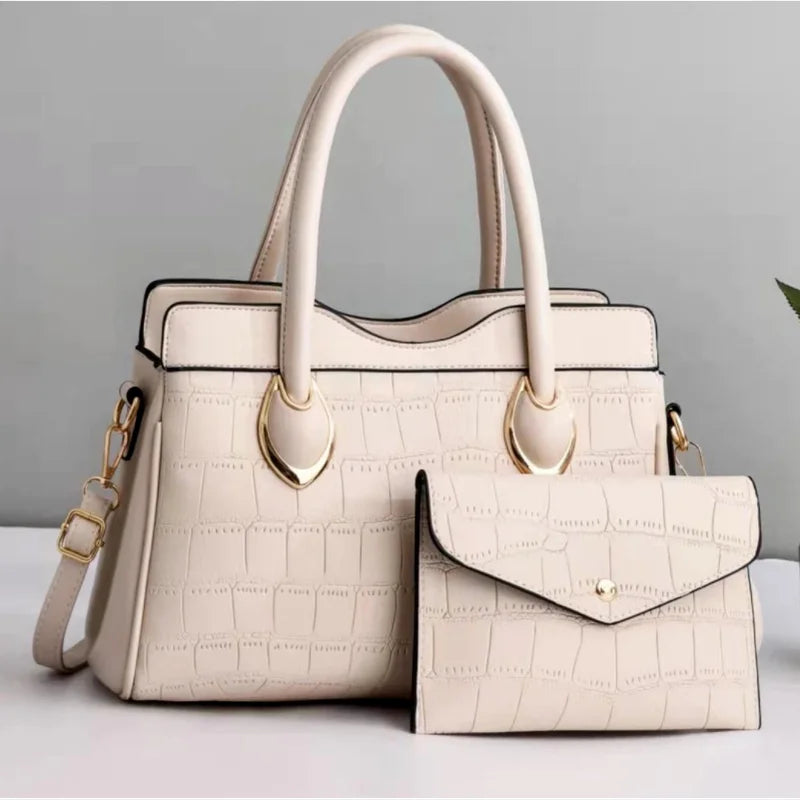 Summer Stone Pattern Handbag All-match Large Capacity One-shoulder Women