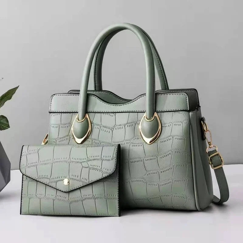 Summer Stone Pattern Handbag All-match Large Capacity One-shoulder Women