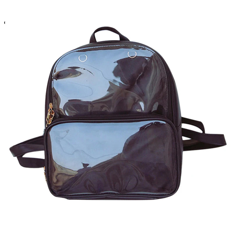 Summer Women Backpack Transparent Student Bags High Clear Versatile Backpacks