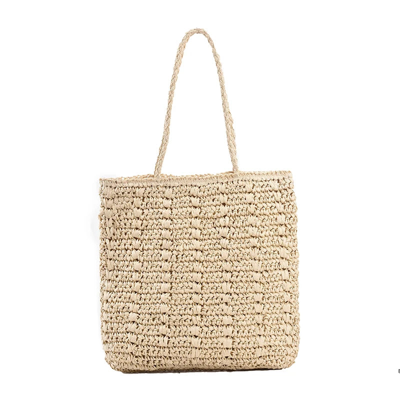 Bohemian Straw Beach Totes Handbag Lady Travel Shopper Weaving Bags