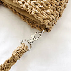 Women's Straw Beach Bag Handbags Totes Shoulder Bag Two Sizes