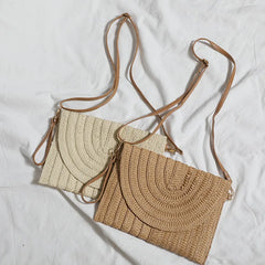 Summer Holiday Beach Crossbody Messenger Bag Straw Shoulder Bags