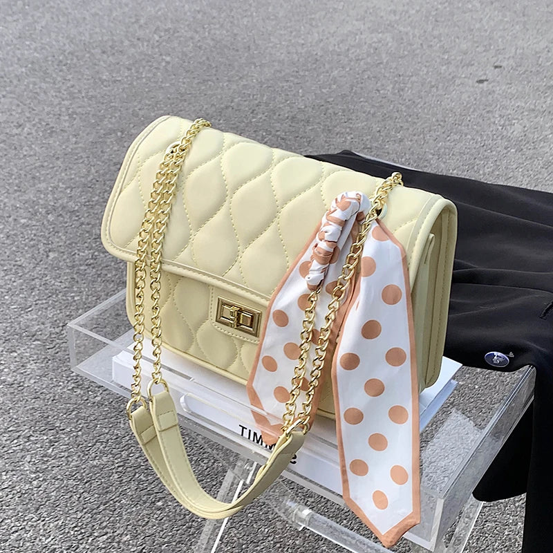 Women's Diamond Chain Bag - High-end Small Square Handbag