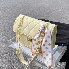 Women's Diamond Chain Bag - High-end Small Square Handbag