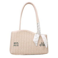 Summer Straw Shoulder Bag Woven Tote Handbag