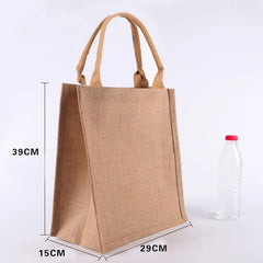 Summer Large Capacity Linen Beach Tote Bag Shoulder Handbag