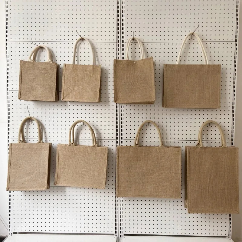 Summer Large Capacity Linen Beach Tote Bag Shoulder Handbag
