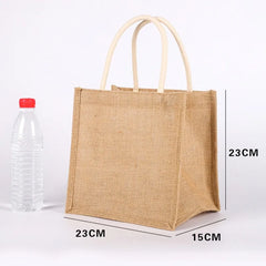 Summer Large Capacity Linen Beach Tote Bag Shoulder Handbag