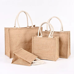 Summer Large Capacity Linen Beach Tote Bag Shoulder Handbag