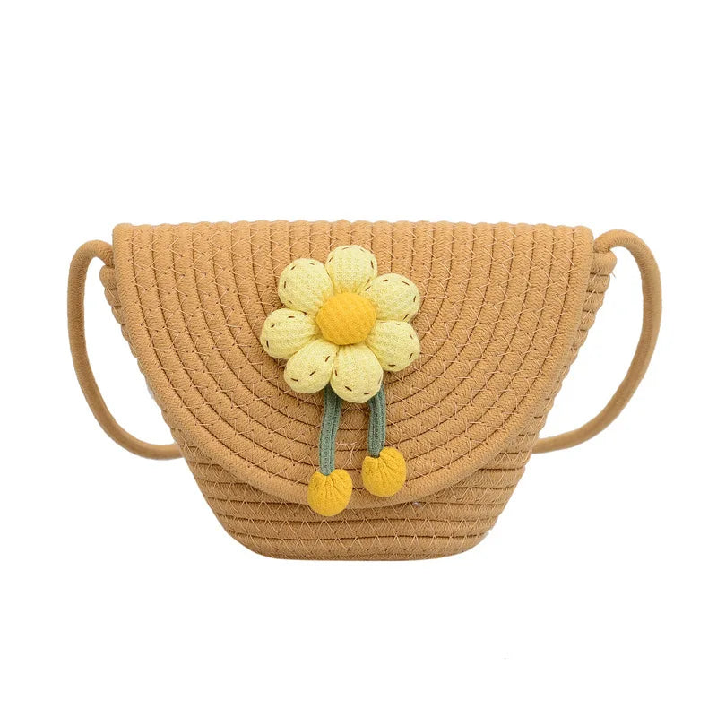 Summer Oblique Cross Women's Bag Straw Woven Seaside Texture Shoulder Bag