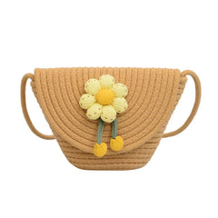 Summer Oblique Cross Women's Bag Straw Woven Seaside Texture Shoulder Bag