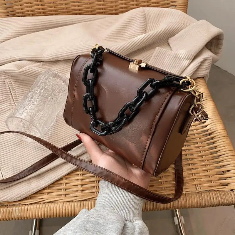 Summer Retro Diagonal Women's Handbag Shoulder Bag Lock Vintage