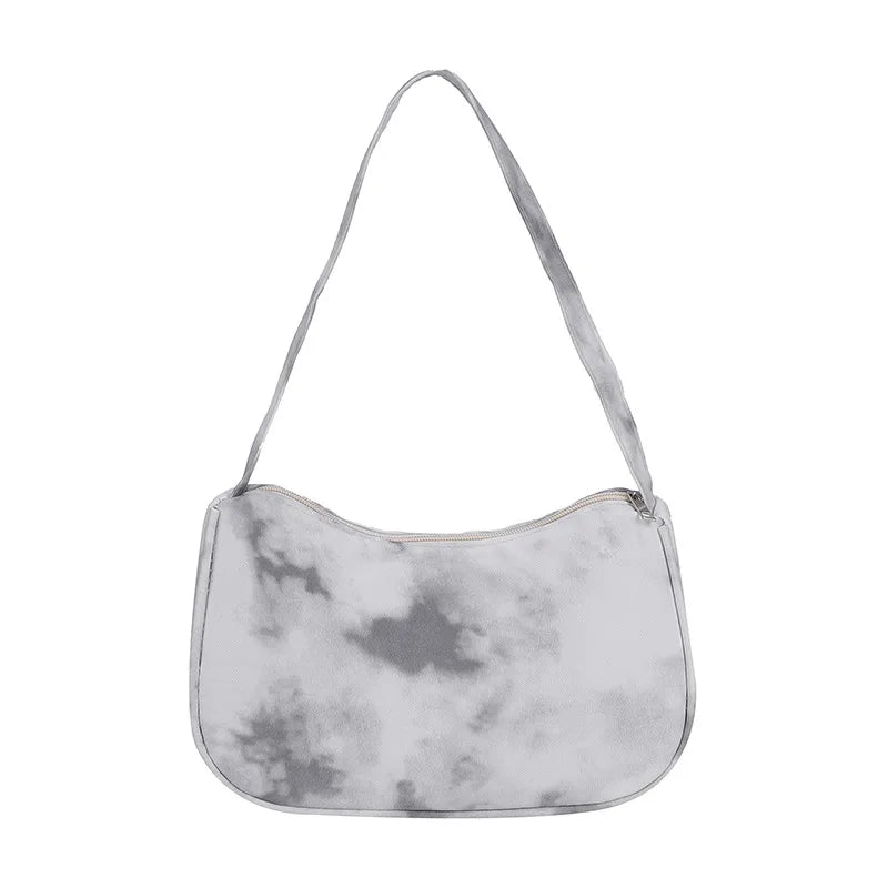 Summer Canvas Underarm Bag Zipper Lady Shoulder Bag