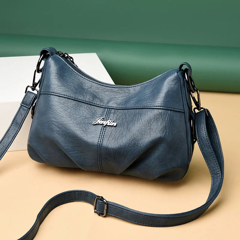 Summer Women PU Leather Crossbody Bags Large Capacity Tote Bags