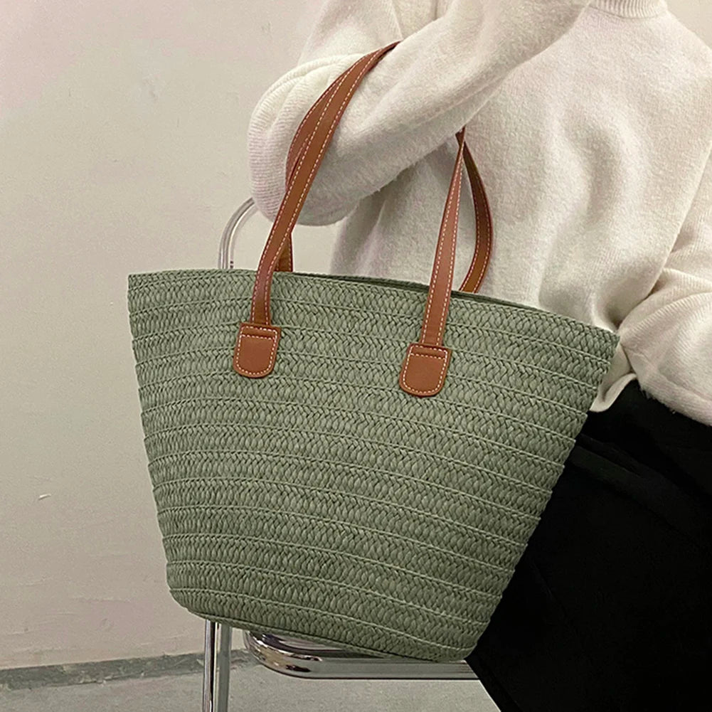 Summer Shoulder Bag Large Capacity Woven Women Handbags