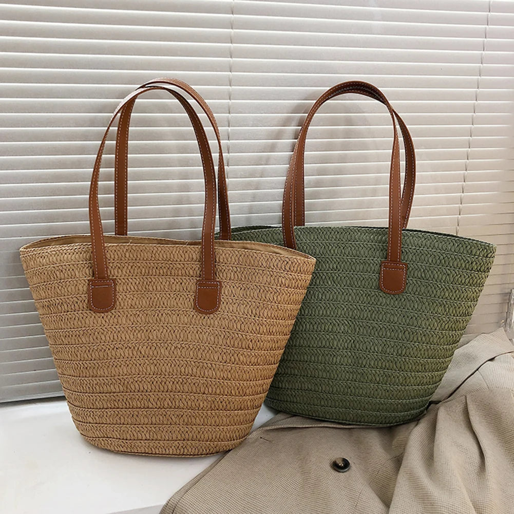 Summer Shoulder Bag Large Capacity Woven Women Handbags