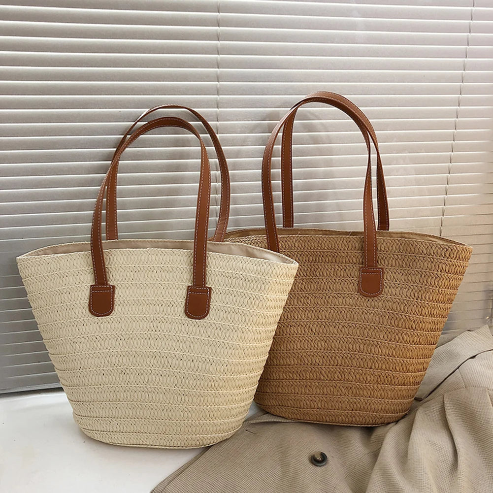 Summer Shoulder Bag Large Capacity Woven Women Handbags