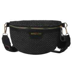 Summer Straw Waist Bag Casual Belt Bags Fanny Pack Banana Chest Pack