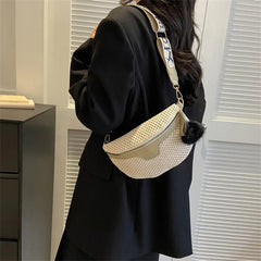 Summer Straw Waist Bag Casual Belt Bags Fanny Pack Banana Chest Pack