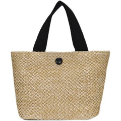Summer Straw Woven Bucket Bag Women's Handbag