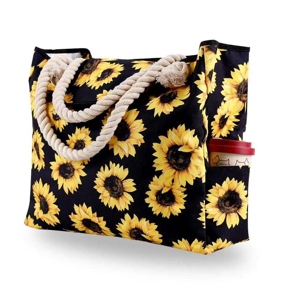 Striped Large Capacity Waterproof Women Beach Handbag