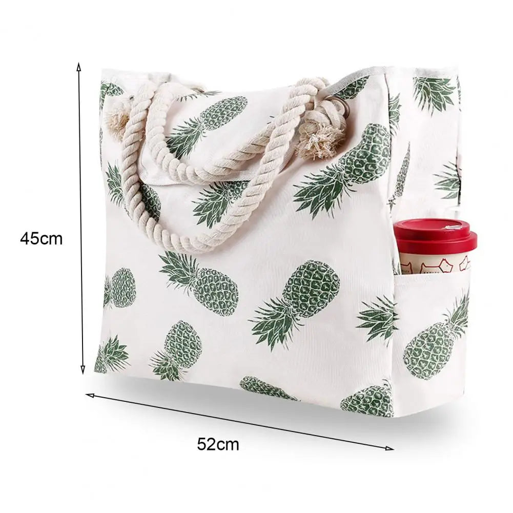Striped Large Capacity Waterproof Women Beach Handbag