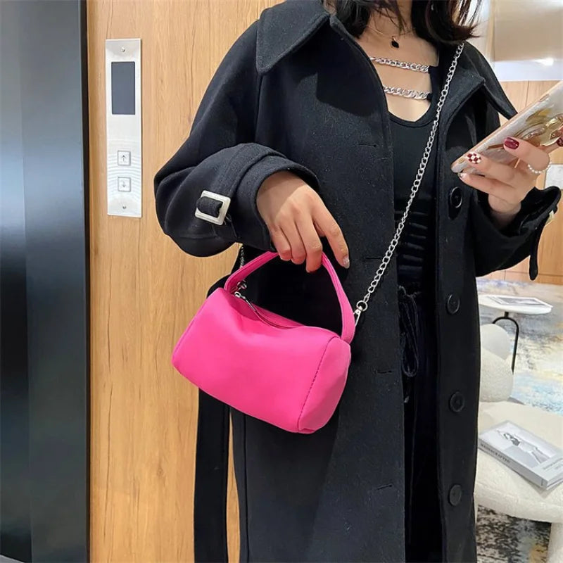 Summer Candy Colour Box Square Bag Mini Handbag Chain Crossbody Bag