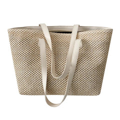 Summer Women's Straw Woven Tote Bag Beach Travel Handbag