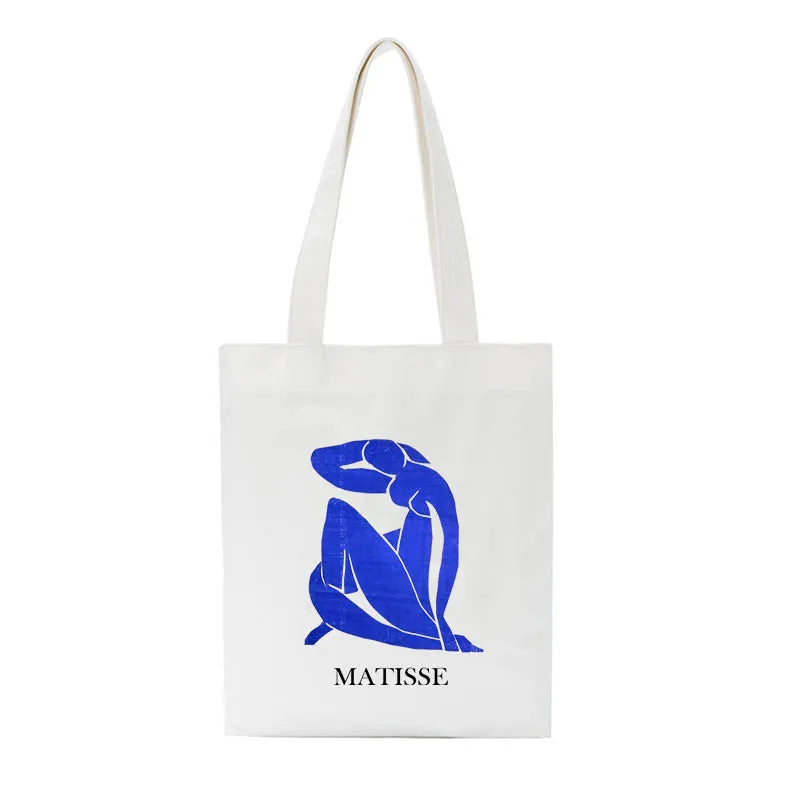 Summer Matisse Cartoon Art Canvas Bag Large Capacity Shoulder Bag