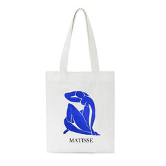 Summer Matisse Cartoon Art Canvas Bag Large Capacity Shoulder Bag