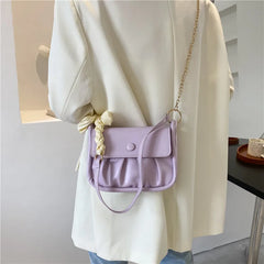 Summer Girl Shoulder Bag, Light Pleated Multi-functional, High-quality Chain Bag