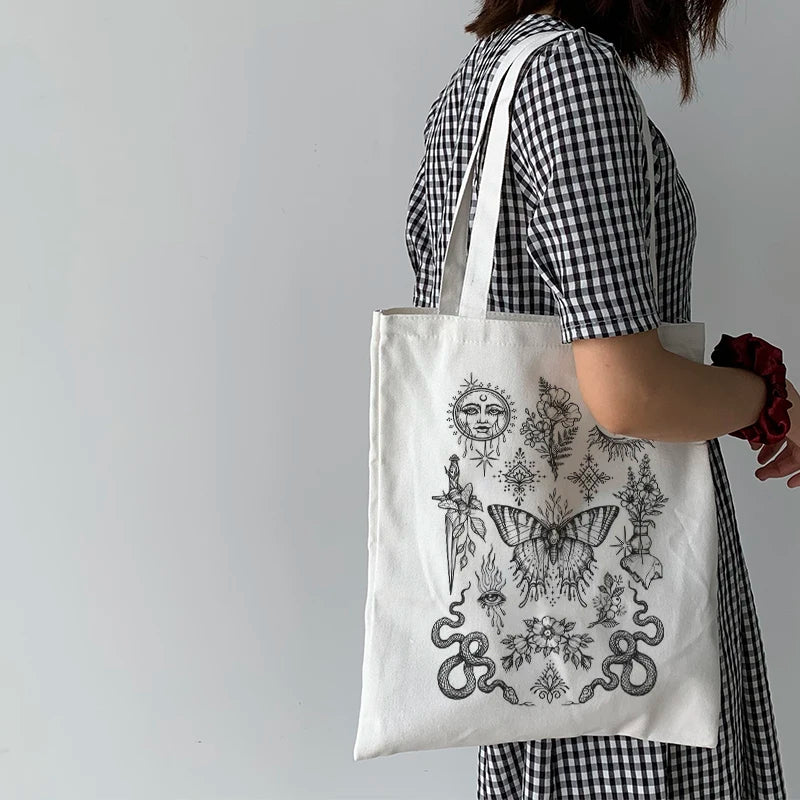 Sun Myth Print Casual Female Bag Ins Cartoon Fun Zipper Women Shoulder Bags