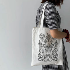 Sun Myth Print Casual Female Bag Ins Cartoon Fun Zipper Women Shoulder Bags