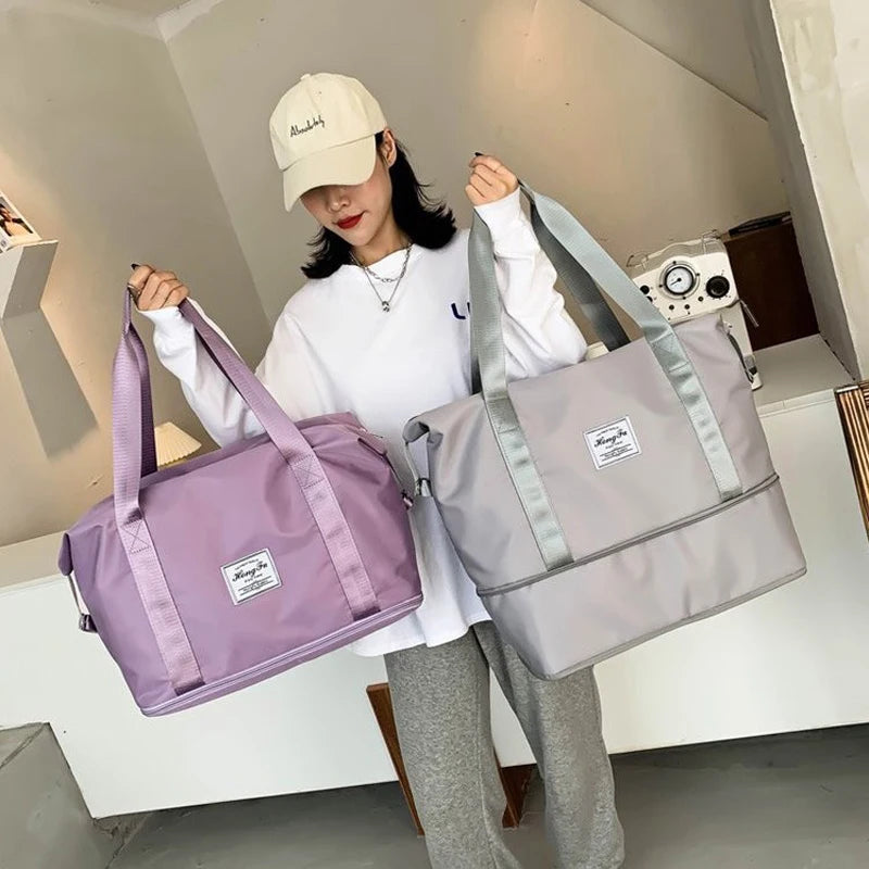 Large Capacity Folding Bag Travel Bags Tote Carry On Luggage