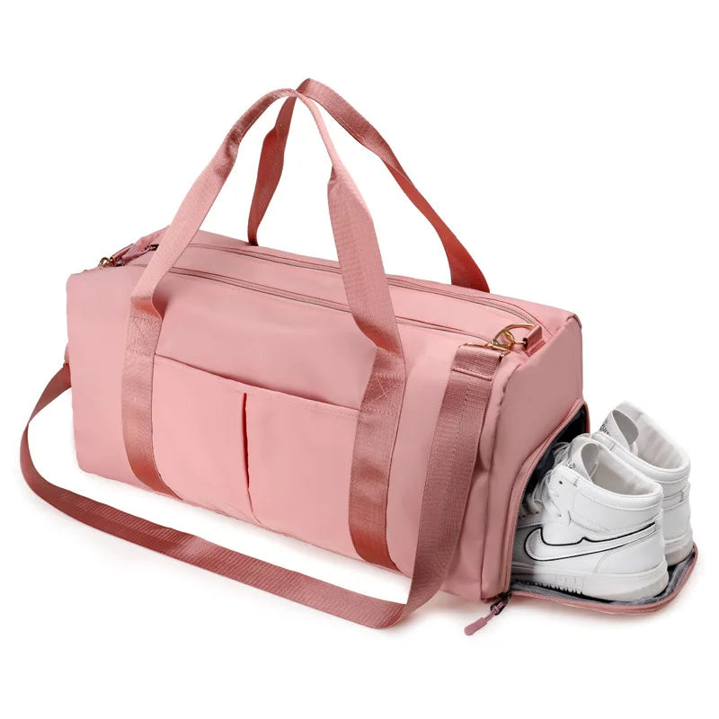 Large Capacity Travel Hangbag Men Women Dry Wet Separation Tote Bag