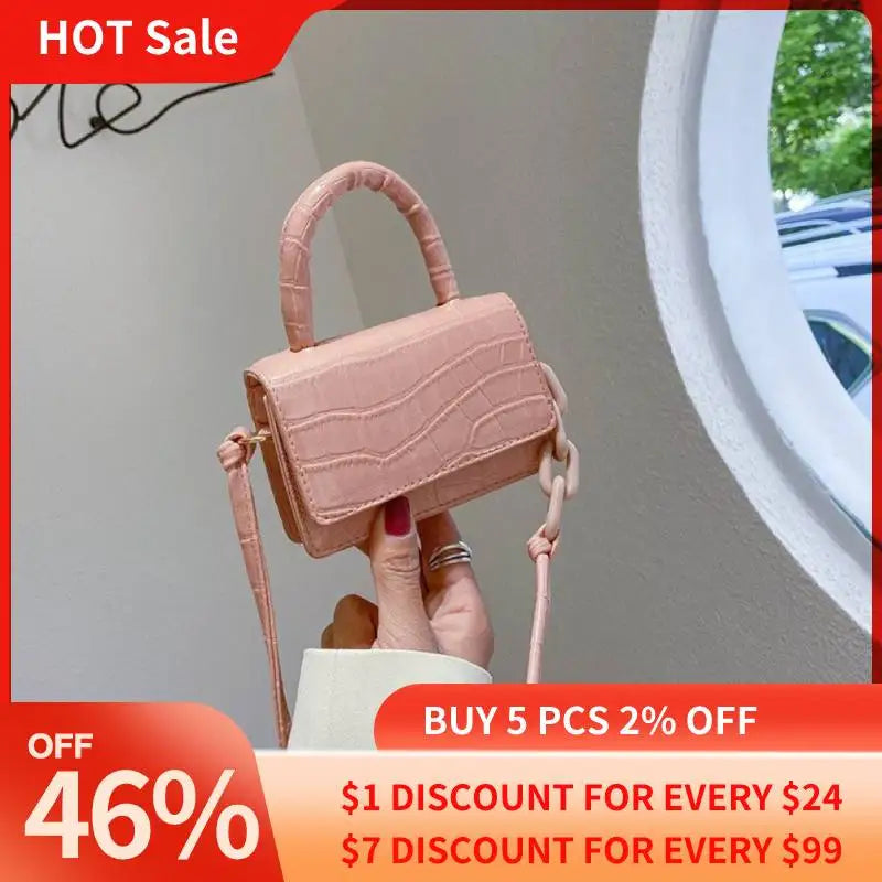 Mini Bags Shoulder Handle PU Leather Shoulder Bags For Women