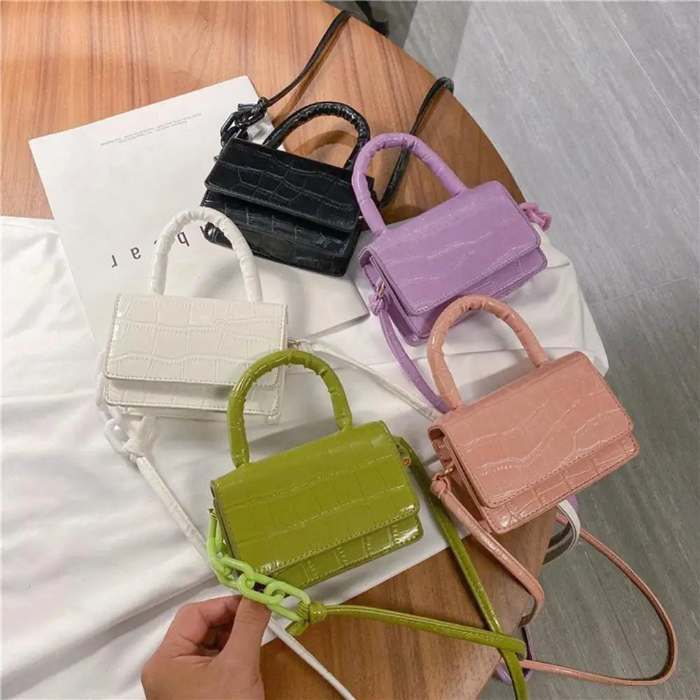 Mini Bags Shoulder Handle PU Leather Shoulder Bags For Women