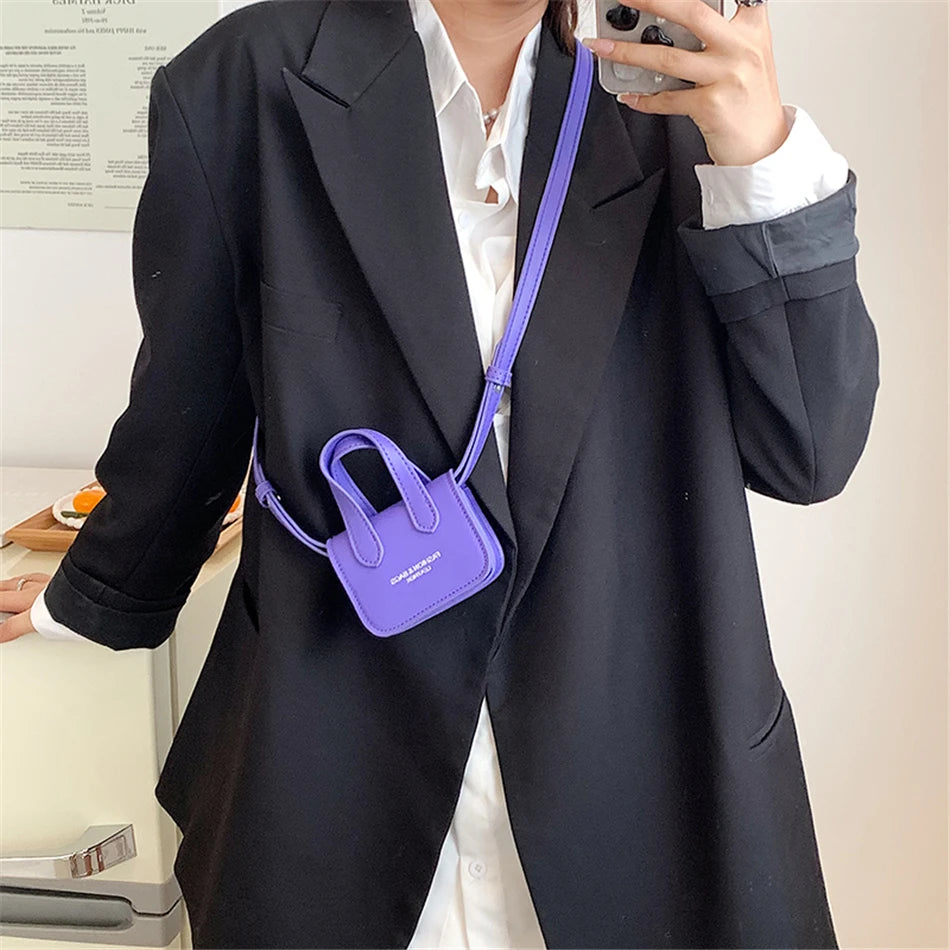 Mini Lipstick Bag PU Leather Crossbody for Women