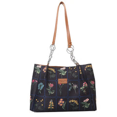 Vintage Flowers Top Women Shoulder Shopping Bag