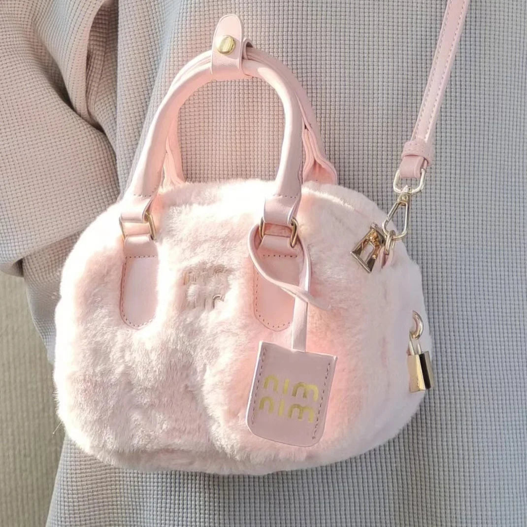 Women's Pink Messenger Bag Japanese Cotton Shoulder Bag