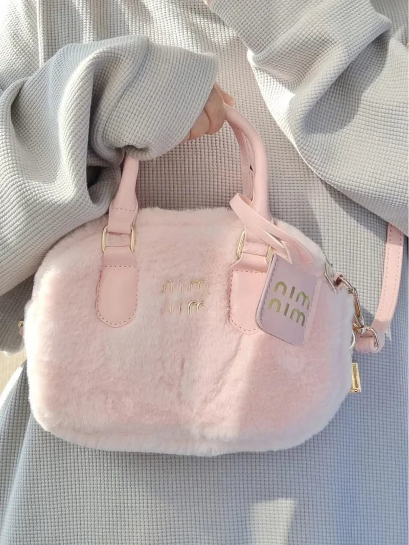 Women's Pink Messenger Bag Japanese Cotton Shoulder Bag