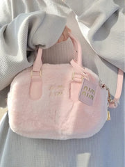 Women's Pink Messenger Bag Japanese Cotton Shoulder Bag