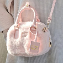 Women's Pink Messenger Bag Japanese Cotton Shoulder Bag