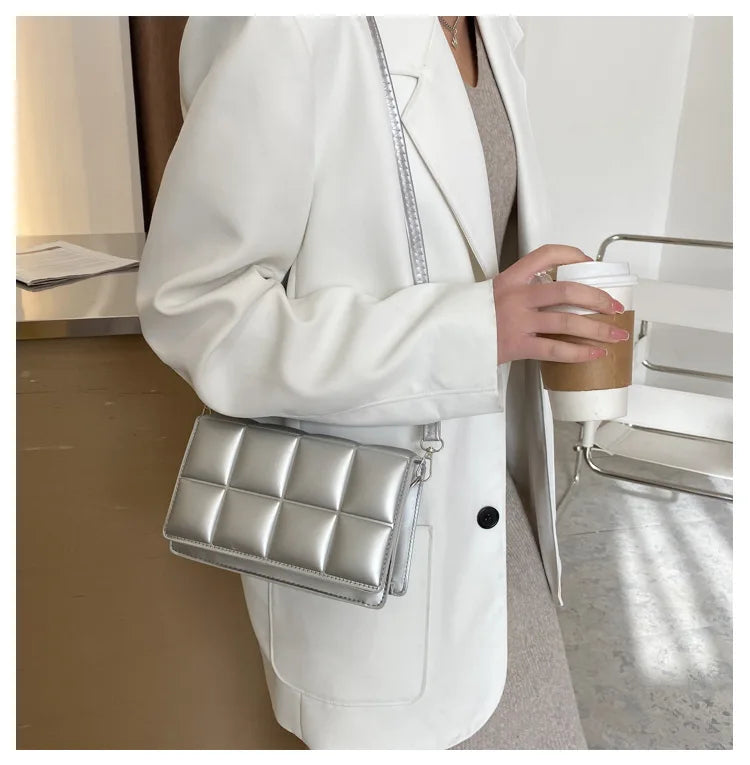 Women Diamond Quilted Bag Candy Colors Small Travel Clutch