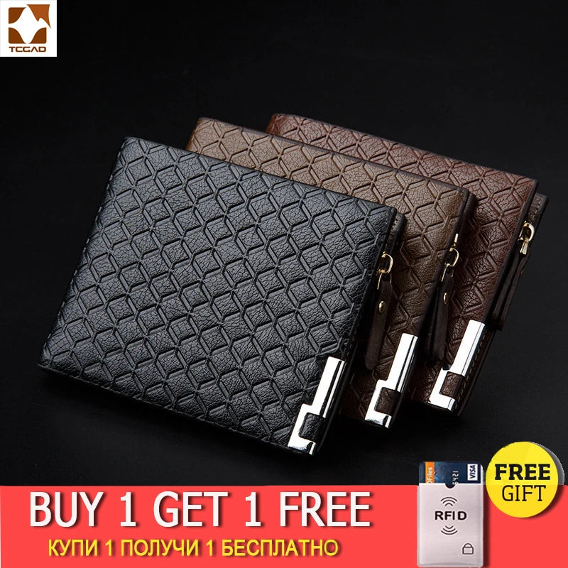 Man Wallet Short Purse Billetera Hombre Porte Feuille PU