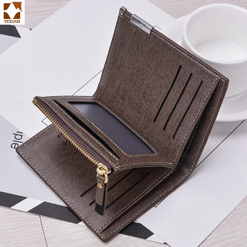 Man Wallet Short Purse Billetera Hombre Porte Feuille PU