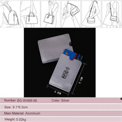 10pcs Aluminum Foil Anti Degaussing Card Cover RFID Shielding Bag