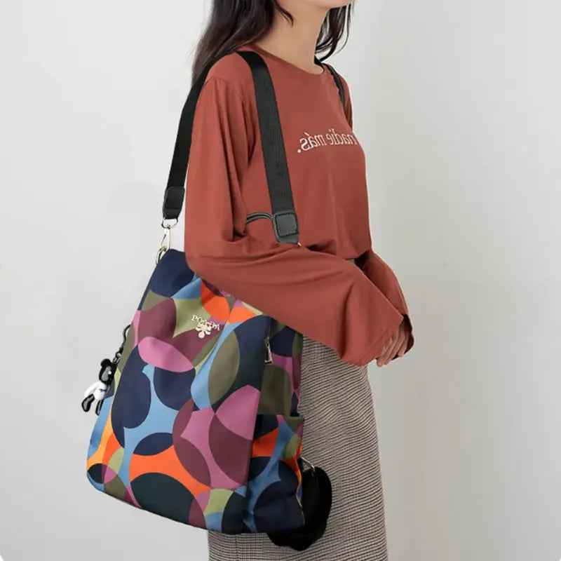 Women's Anti-Theft Backpack Nylon Shoulder Bags Large Bagpack